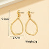 1 Pair Simple Style Solid Color Plating Alloy Gold Plated Drop Earrings