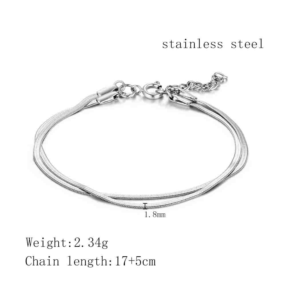 Basic Retro Solid Color Titanium Steel Plating Bracelets