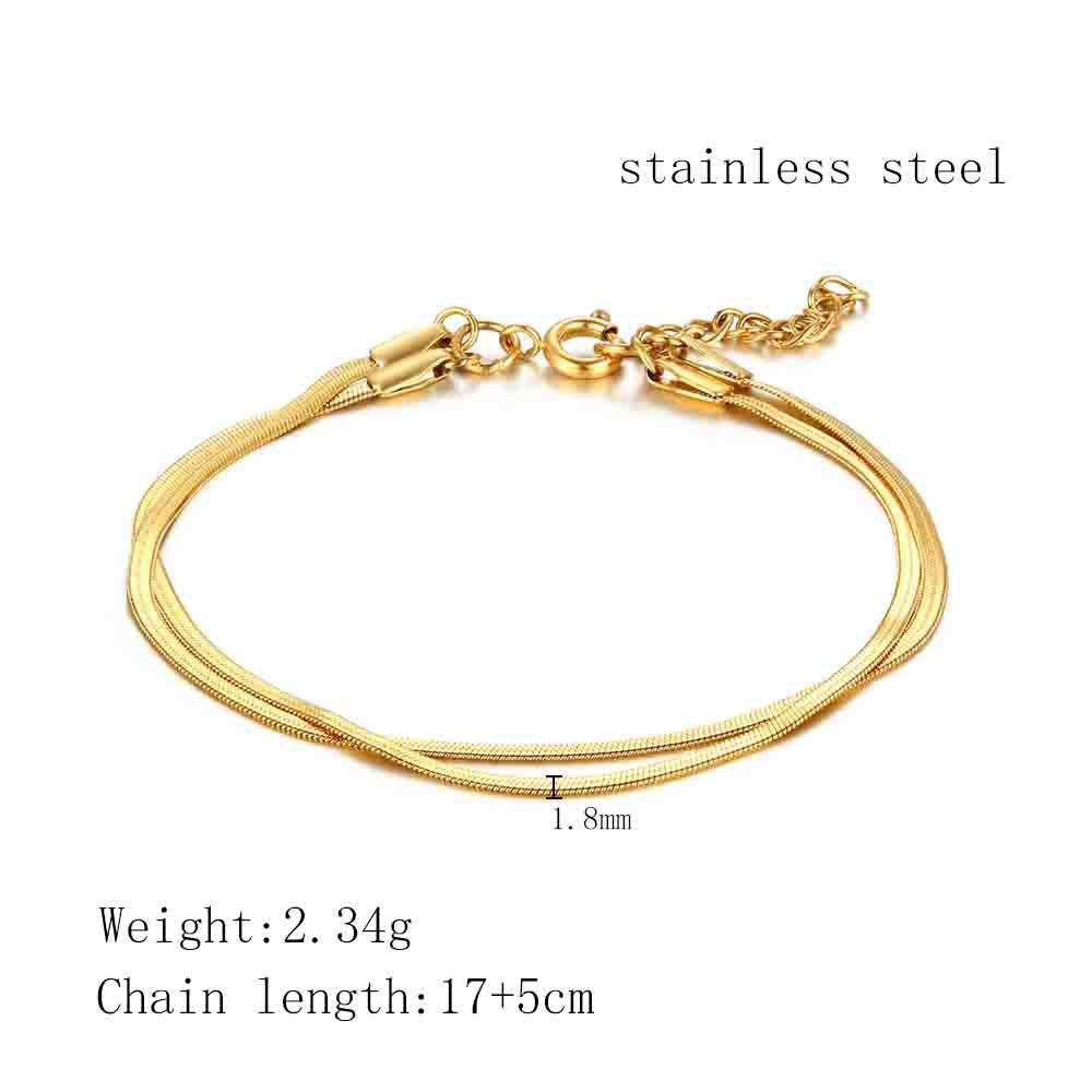 Basic Retro Solid Color Titanium Steel Plating Bracelets