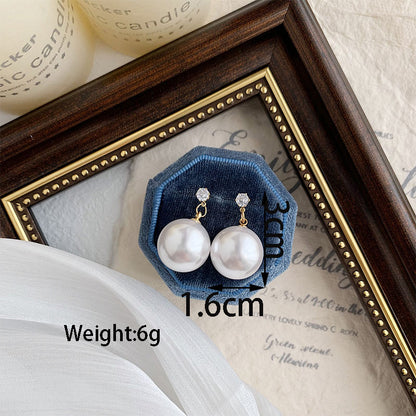 1 Pair Classic Style Korean Style Geometric Imitation Pearl Alloy Gold Plated Drop Earrings