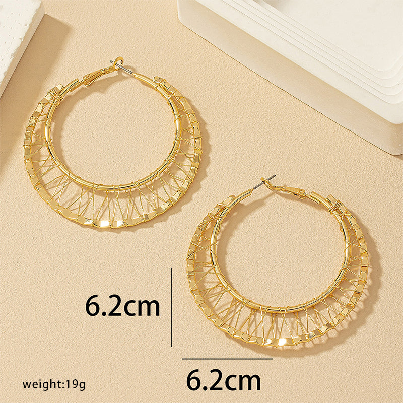 1 Pair Retro Modern Style Geometric Plating Alloy Earrings