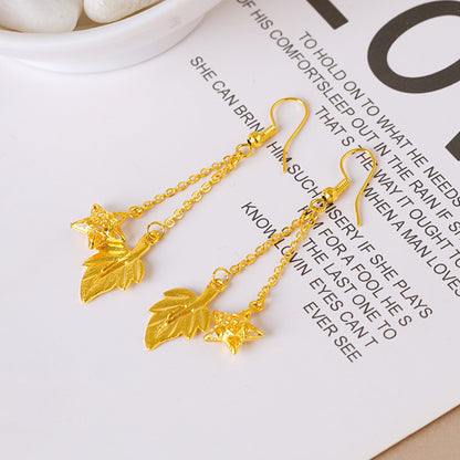 1 Pair Simple Style Flower Bow Knot Copper Plating Drop Earrings