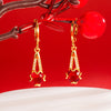 1 Pair Simple Style Flower Bow Knot Copper Plating Drop Earrings