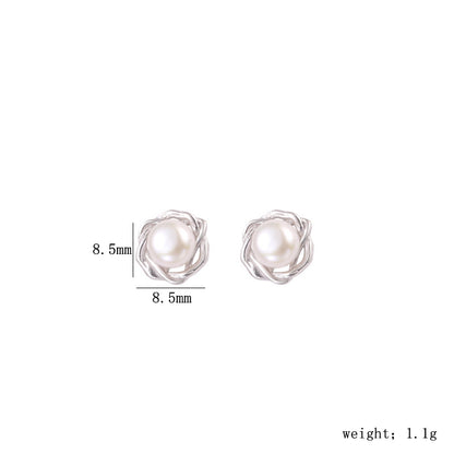 1 Pair Ig Style Elegant Bow Knot Plating Inlay Sterling Silver Zircon Silver Plated Ear Studs