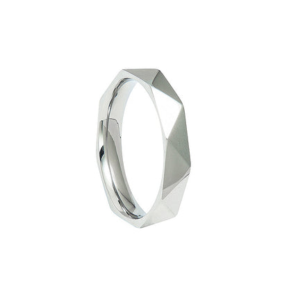 Vintage Style Solid Color Stainless Steel Rings