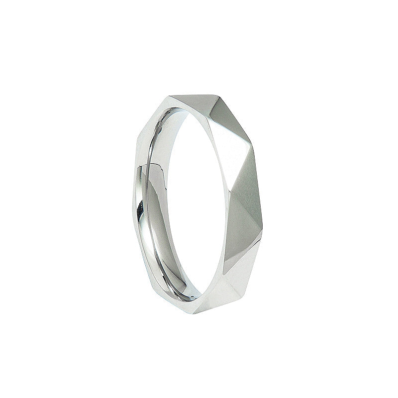 Vintage Style Solid Color Stainless Steel Rings