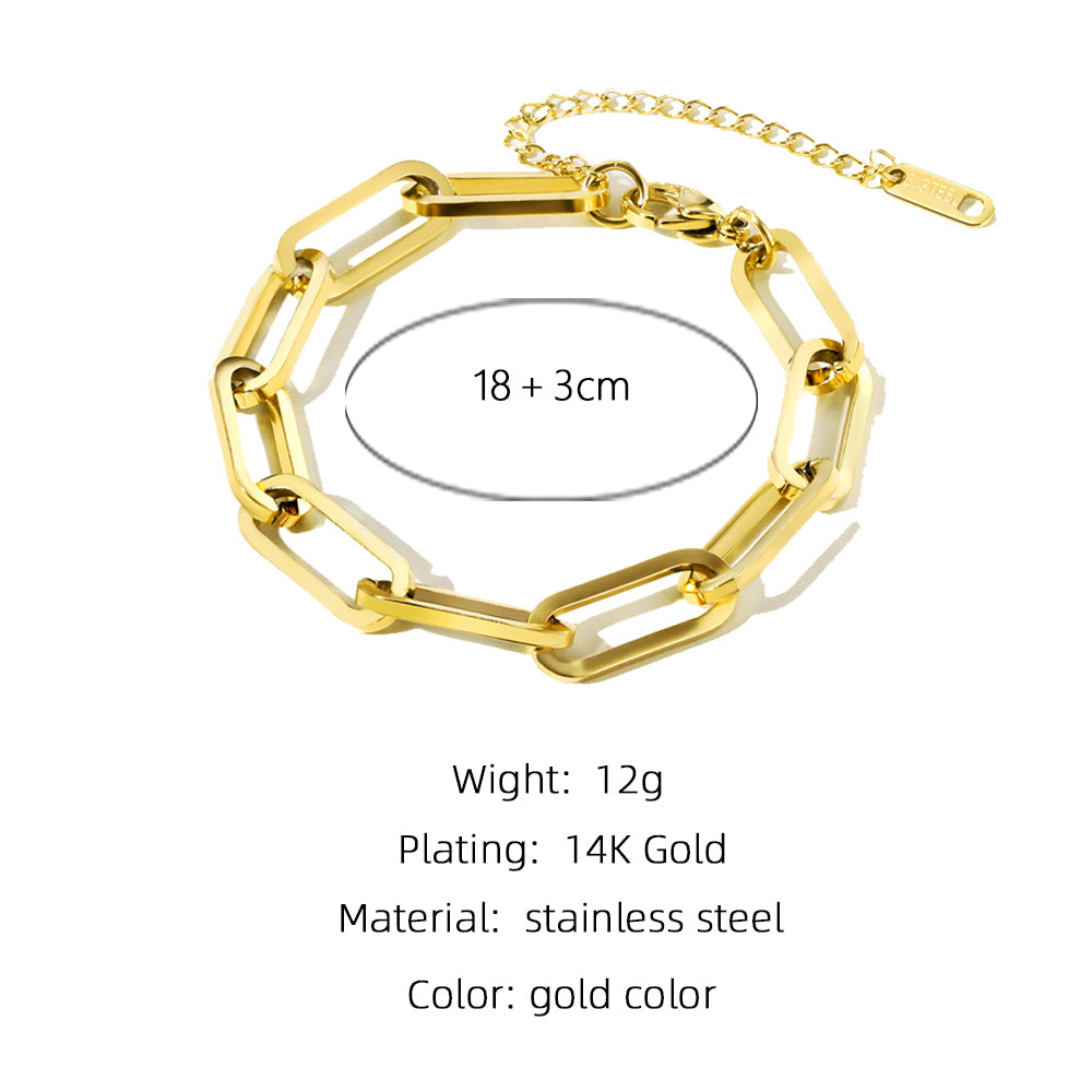 Fashion Solid Color Titanium Steel Plating Inlay Artificial Gemstones Bracelets