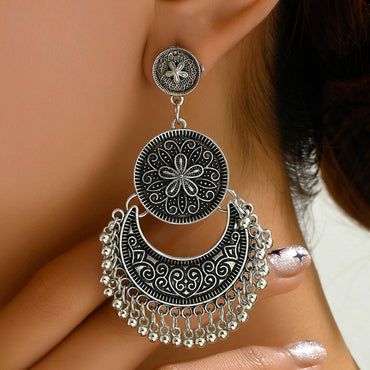 1 Pair Vintage Style Color Block Alloy Drop Earrings