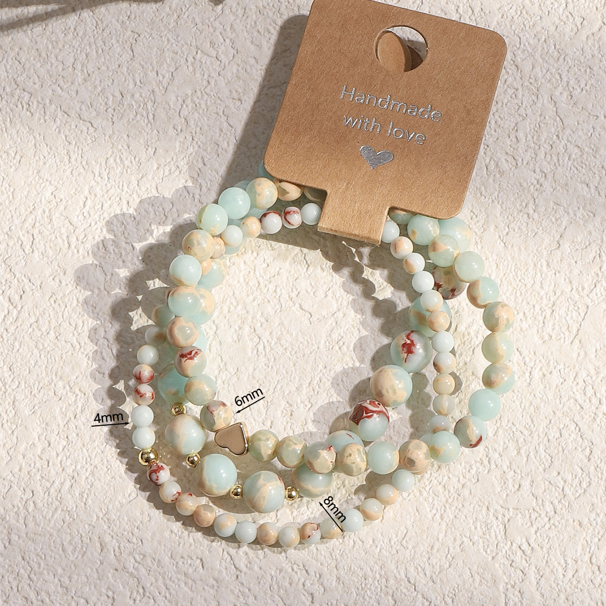 Simple Style Color Block Natural Stone Beaded Bracelets