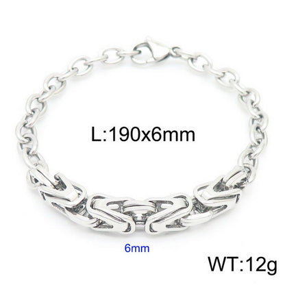 Retro Streetwear Geometric Titanium Steel Bracelets