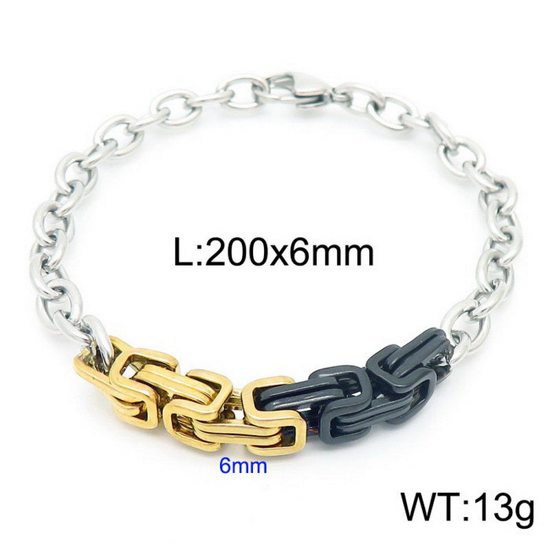 Retro Streetwear Geometric Titanium Steel Bracelets