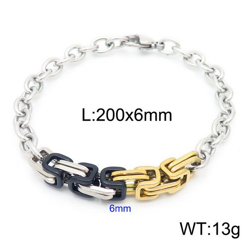 Retro Streetwear Geometric Titanium Steel Bracelets