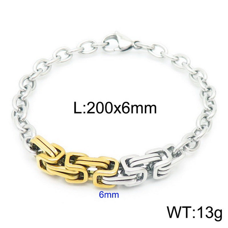 Retro Streetwear Geometric Titanium Steel Bracelets