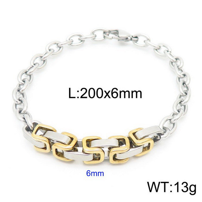 Retro Streetwear Geometric Titanium Steel Bracelets