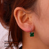 1 Pair Glam Simple Style Color Block Inlay Copper Zircon Ear Studs