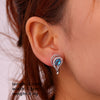 1 Pair Glam Simple Style Color Block Inlay Copper Zircon Ear Studs