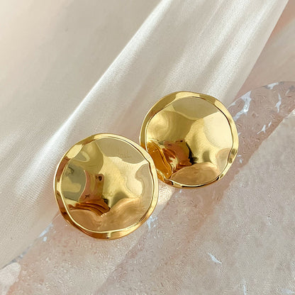 1 Pair Casual Simple Style Irregular Plating Stainless Steel Gold Plated Ear Studs