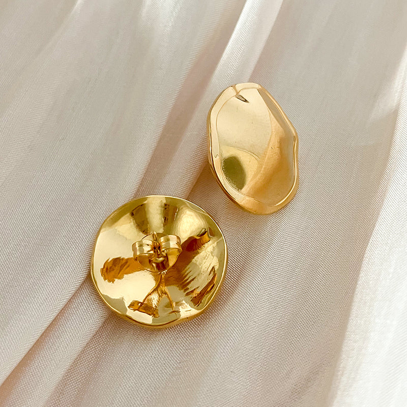 1 Pair Casual Simple Style Irregular Plating Stainless Steel Gold Plated Ear Studs