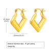 1 Pair Simple Style Solid Color Plating Stainless Steel 18k Gold Plated Earrings