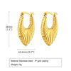 1 Pair Simple Style Solid Color Plating Stainless Steel 18k Gold Plated Earrings