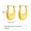 1 Pair Simple Style Solid Color Plating Stainless Steel 18k Gold Plated Earrings