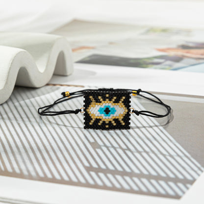 Hip-hop Vintage Style Devil's Eye Eye Glass Handmade Unisex Bracelets