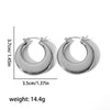 1 Pair Simple Style Commute Solid Color Polishing Plating Stainless Steel 18k Gold Plated Earrings