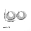 1 Pair Simple Style Commute Solid Color Polishing Plating Stainless Steel 18k Gold Plated Earrings