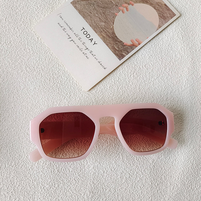 Casual Solid Color Pc Resin Special-shaped Mirror Full Frame Women's Sunglasses