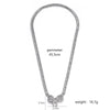 Ig Style Flower Bow Knot Copper 18k Gold Plated Zircon Pendant Necklace In Bulk