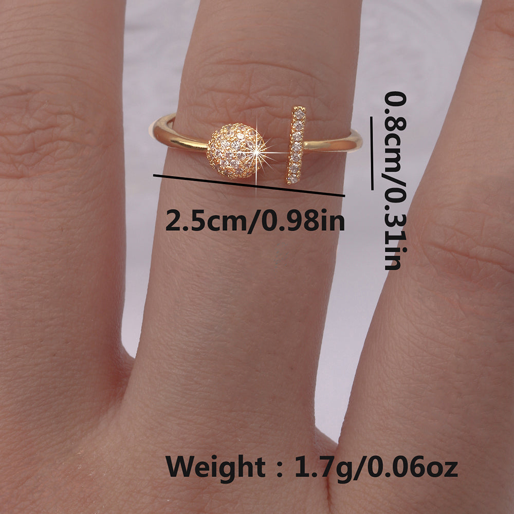 Cute Sweet Animal Heart Shape Mermaid Copper Plating Inlay Zircon 18k Gold Plated Women's Open Rings