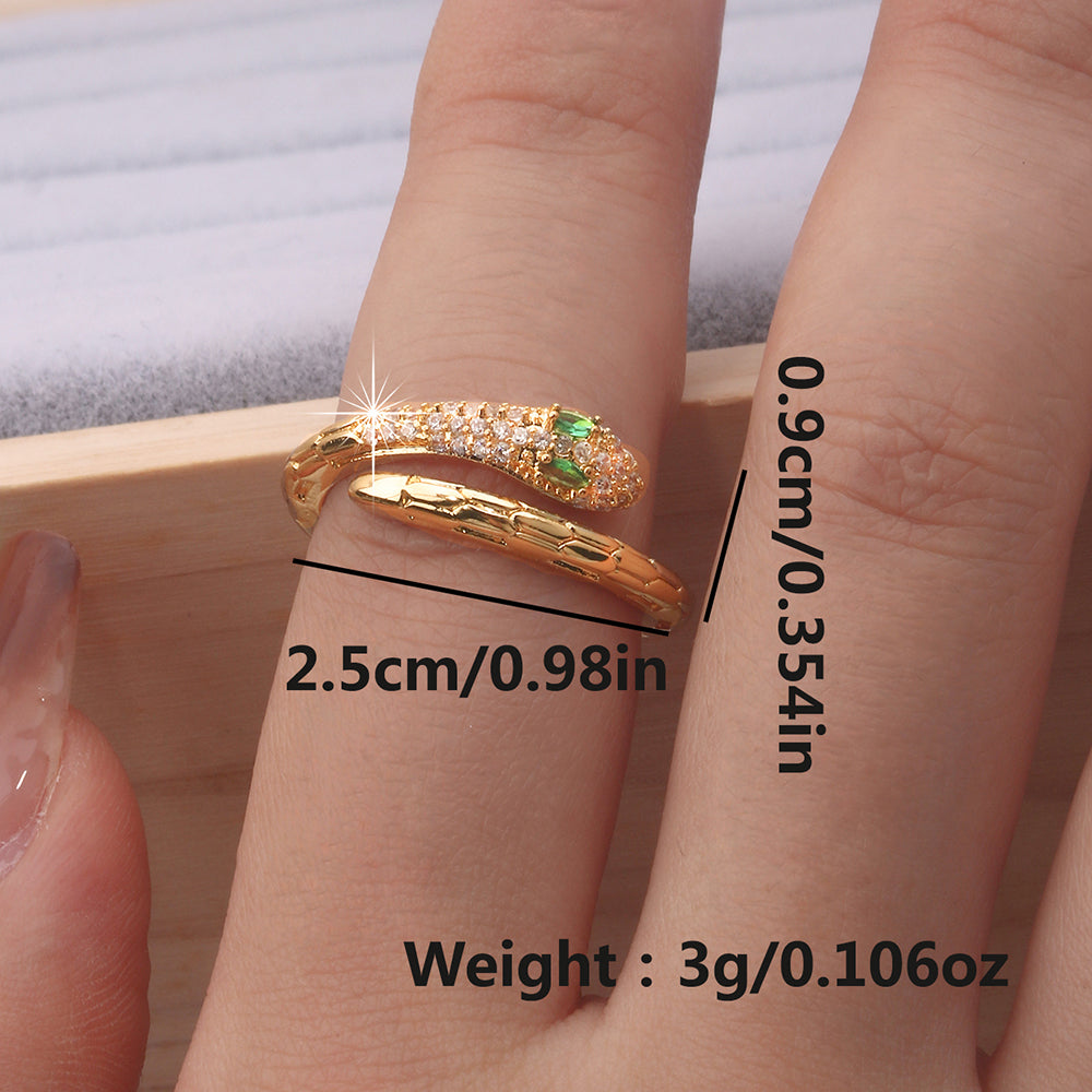 Cute Sweet Animal Heart Shape Mermaid Copper Plating Inlay Zircon 18k Gold Plated Women's Open Rings