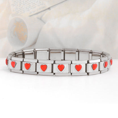 Simple Style Heart Shape Stainless Steel Handmade Bracelets