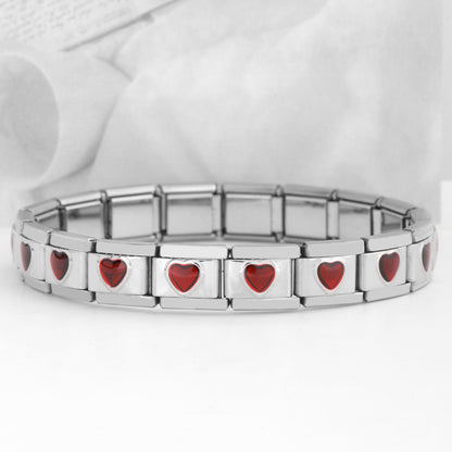 Simple Style Heart Shape Stainless Steel Handmade Bracelets