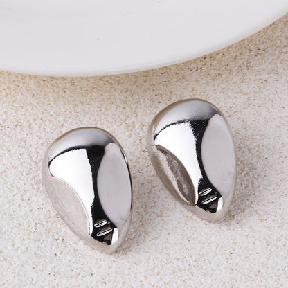 1 Pair Basic Modern Style Simple Style Geometric Plating Brass 18k Gold Plated White Gold Plated Ear Studs