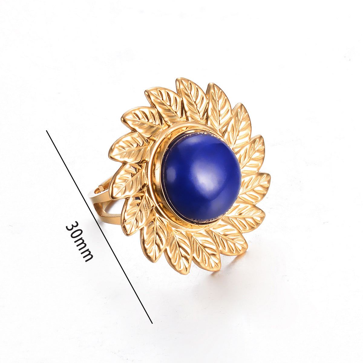 Vintage Style Ethnic Style Flower Stainless Steel Plating Open Rings