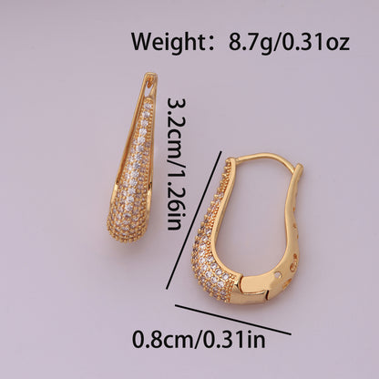 1 Pair Ig Style Hip-hop Streetwear Solid Color Snake Plating Inlay Copper Zircon 18k Gold Plated Silver Plated Earrings