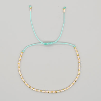 Basic Modern Style Geometric Glass Glass Rope Women's Bracelets