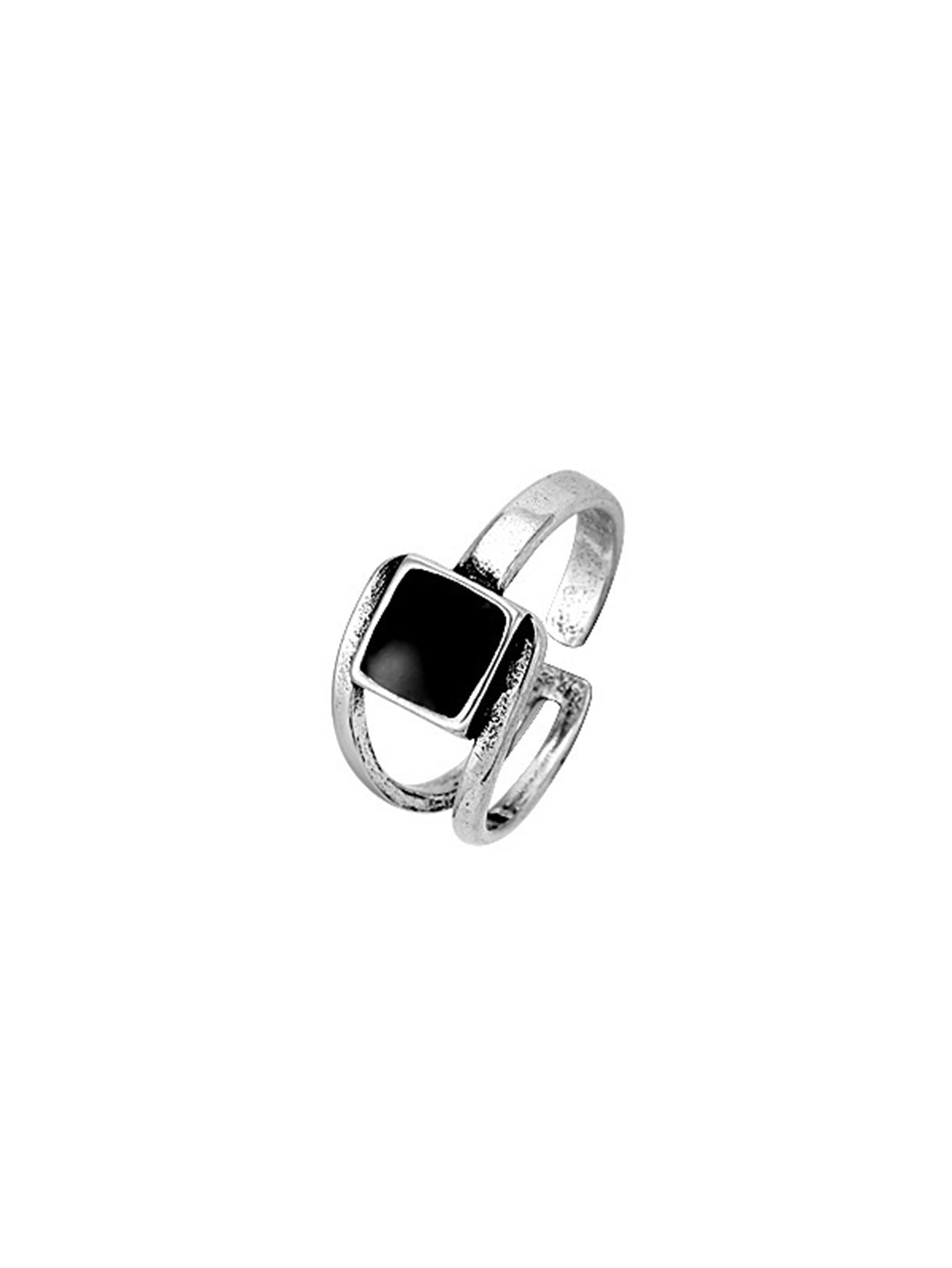 Simple Style Square Copper Resin Open Rings In Bulk