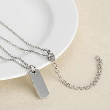 Simple Style Solid Color Stainless Steel Pendant Necklace Stainless Steel Necklaces