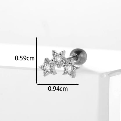 Ear Cartilage Rings & Studs Lady Flower 316 Stainless Steel  Copper