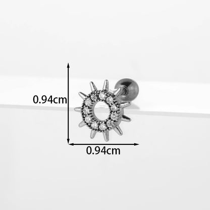 Ear Cartilage Rings & Studs Lady Flower 316 Stainless Steel  Copper