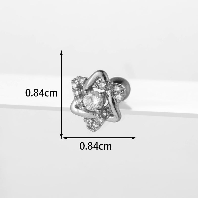 Ear Cartilage Rings & Studs Lady Flower 316 Stainless Steel  Copper