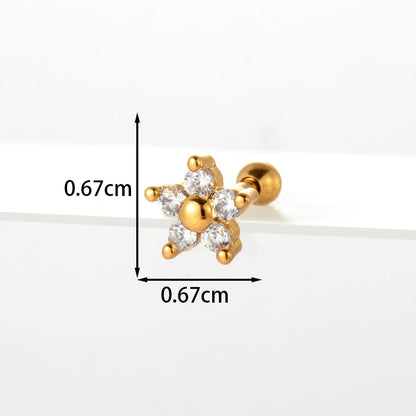 Ear Cartilage Rings & Studs Lady Flower 316 Stainless Steel  Copper