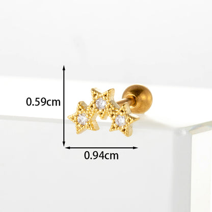 Ear Cartilage Rings & Studs Lady Flower 316 Stainless Steel  Copper