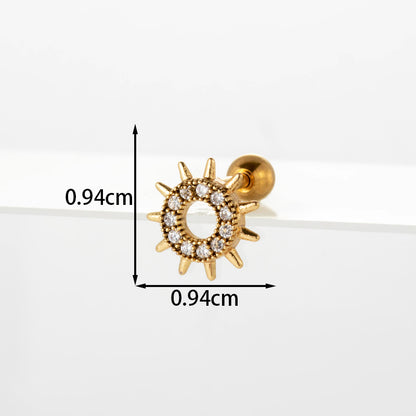 Ear Cartilage Rings & Studs Lady Flower 316 Stainless Steel  Copper