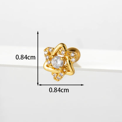 Ear Cartilage Rings & Studs Lady Flower 316 Stainless Steel  Copper