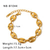 Hip-hop Retro Lock Stainless Steel Plating Chain 18k Gold Plated Bracelets