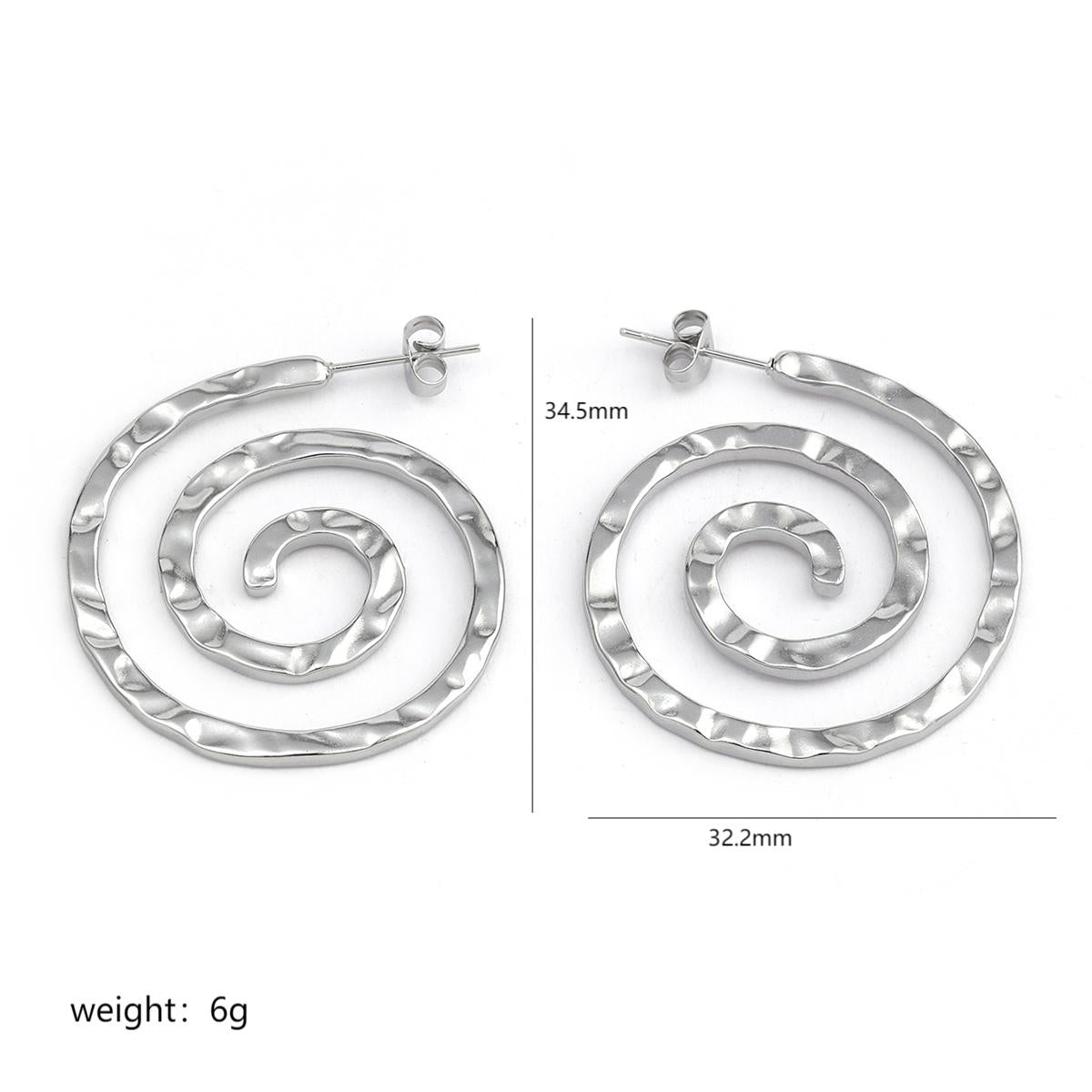 1 Pair Original Design Simple Style Circle Polishing Plating Stainless Steel 18k Gold Plated Ear Studs