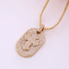 Vintage Style Cross Copper 18k Gold Plated Zircon Pendant Necklace In Bulk